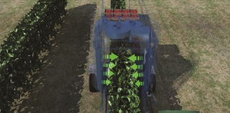 Pokaz zbioru malin kombajnem powietrznym