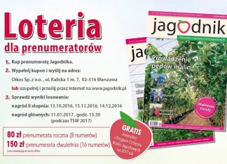 Październikowe nagrody II stopnia w Loterii dla prenumeratorów „Jagodnika”