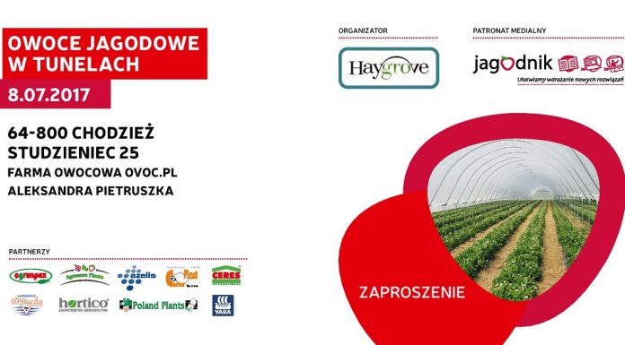 Konferencja OWOCE JAGODOWE W TUNELACH – edycja 2017. Zarejestruj swój udział!