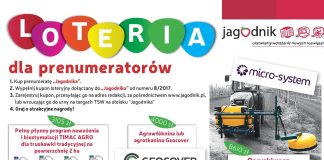 Drugie losowanie nagród II stopnia w Loterii dla prenumeratorów Jagodnika