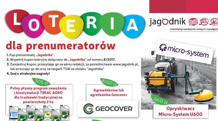 Pierwsze losowanie nagród II stopnia w Loterii dla prenumeratorów Jagodnika