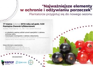 „Najważniejsze elementy w ochronie i odżywianiu porzeczek” – szkolenie