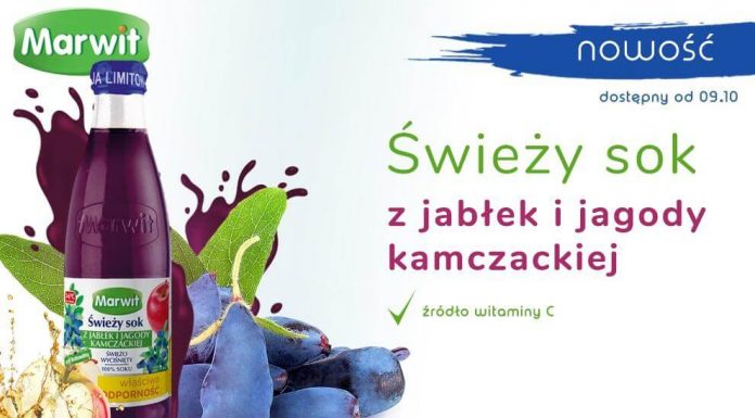 Jesienna nowość od Marwit – świeży sok z jabłek i jagody kamczackiej