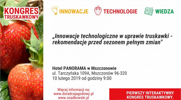 Kongres Truskawkowy-rekomendacje przed sezonem 2019, Mszczonów