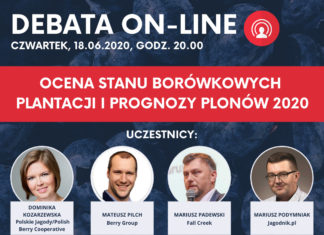 DEBATA ON-LINE| Ocena stanu borówkowych plantacji i prognozy plonów 2020