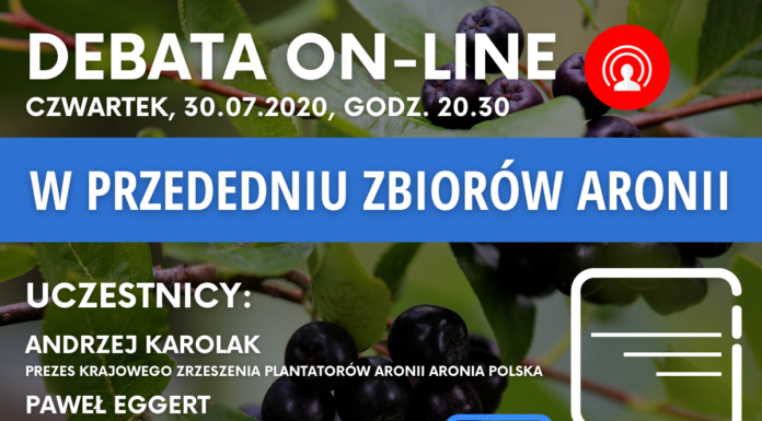 W przededniu zbiorów aronii – debata on-line