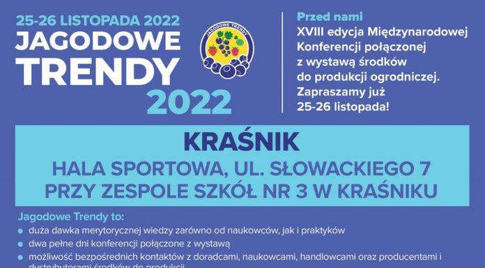 Jagodowe Trendy odbędą się w listopadzie – pełny program