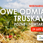 Nowe odmiany truskawek: późne i powtarzające. Zapraszam na webinarium!