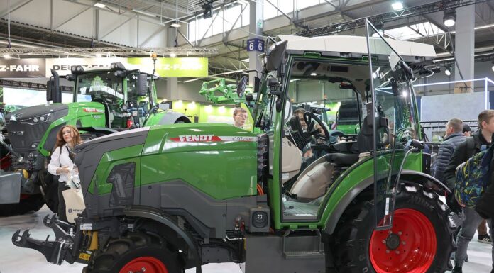 Elektryczna rewolucja w rolnictwie – ciągnik Fendt e107 V Vario debiutuje na Agrotech Ciągnik Fendt e107 V Vario