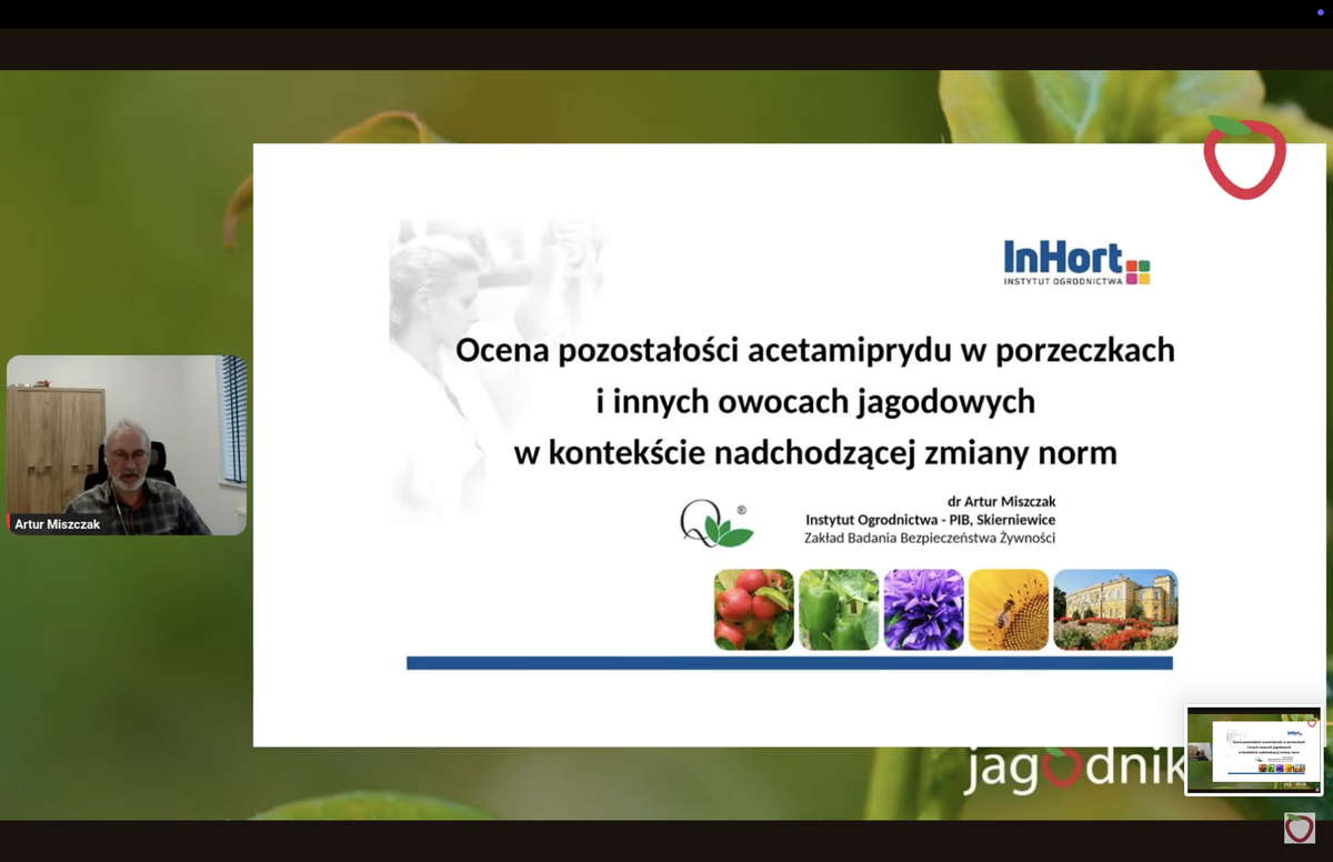 acetamipryd, czarna porzeczka, jagodowe, artur miszczak