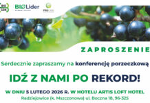Konferencja porzeczkowa 2026 „IDŹ Z NAMI PO REKORD” – nowoczesne technologie w uprawie porzeczki