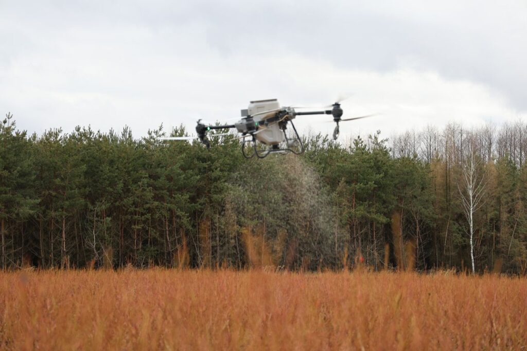 dron, polysulphate, borówka