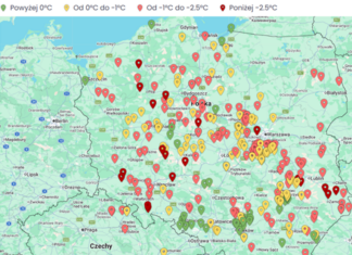 Gdzie było najzimniej – 21/22.04. Prognoza przymrozków na kolejne dni na bazie mokrego termometru