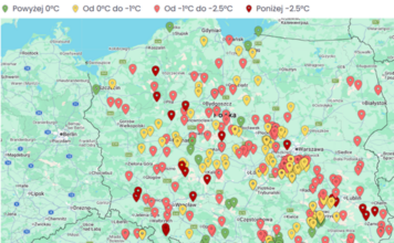 Gdzie było najzimniej – 21/22.04. Prognoza przymrozków na kolejne dni na bazie mokrego termometru